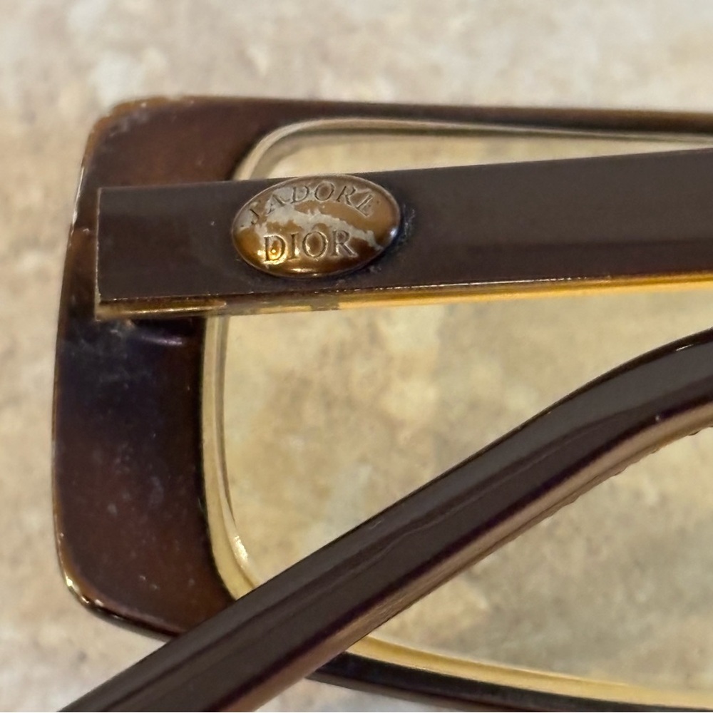 Jadore Dior rectangular metal and plastic frame e… - image 7